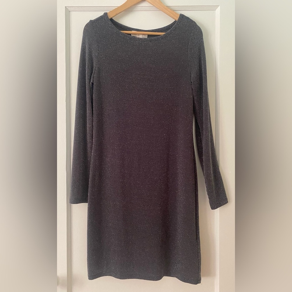 MICHAEL KORS grey/silver, long sleeve, minidress NWT